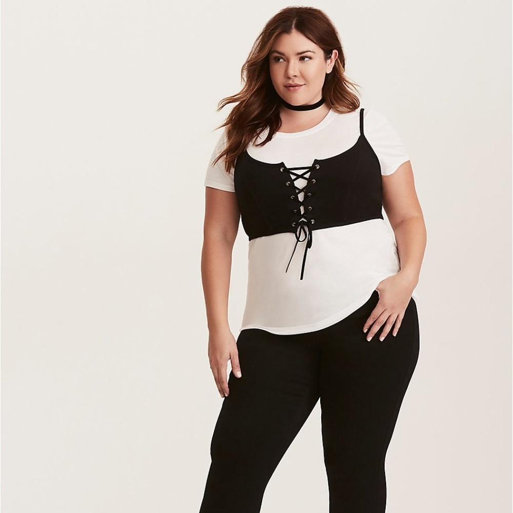 Layered Corset Tee By Torrid